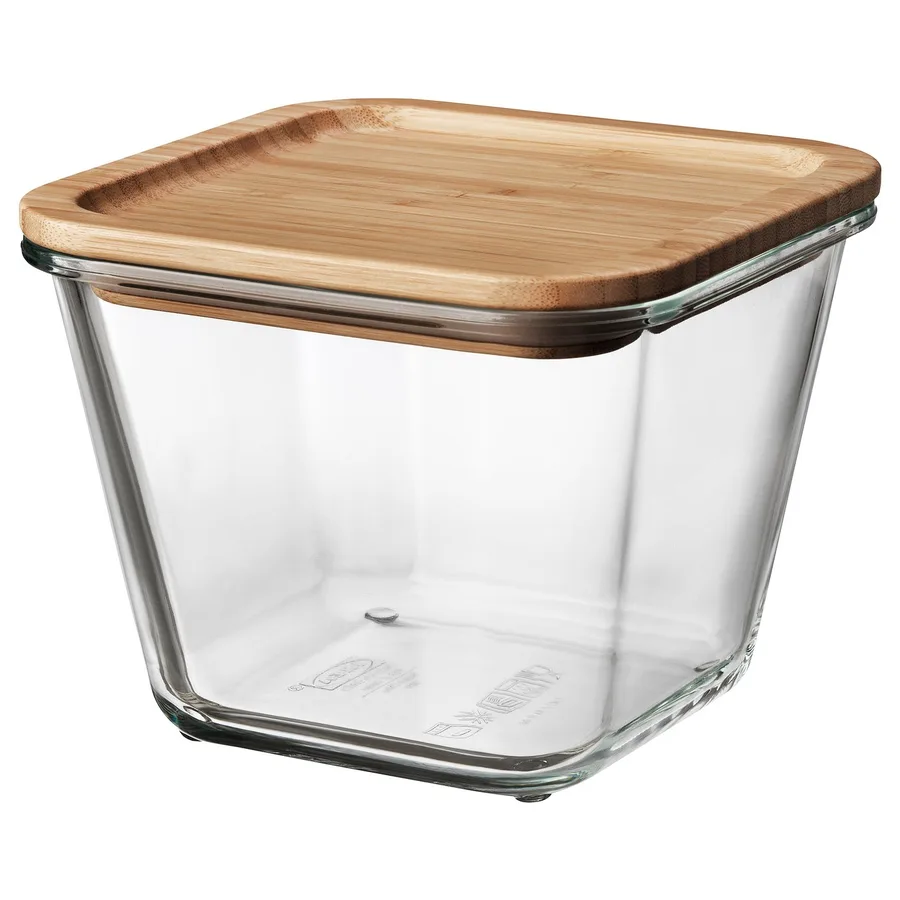 IKEA 365+ Square Glass/Bamboo 41 oz