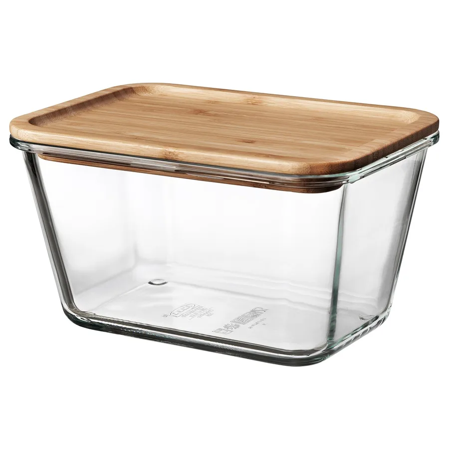 IKEA 365+ Rectangular Glass/Bamboo 61 oz
